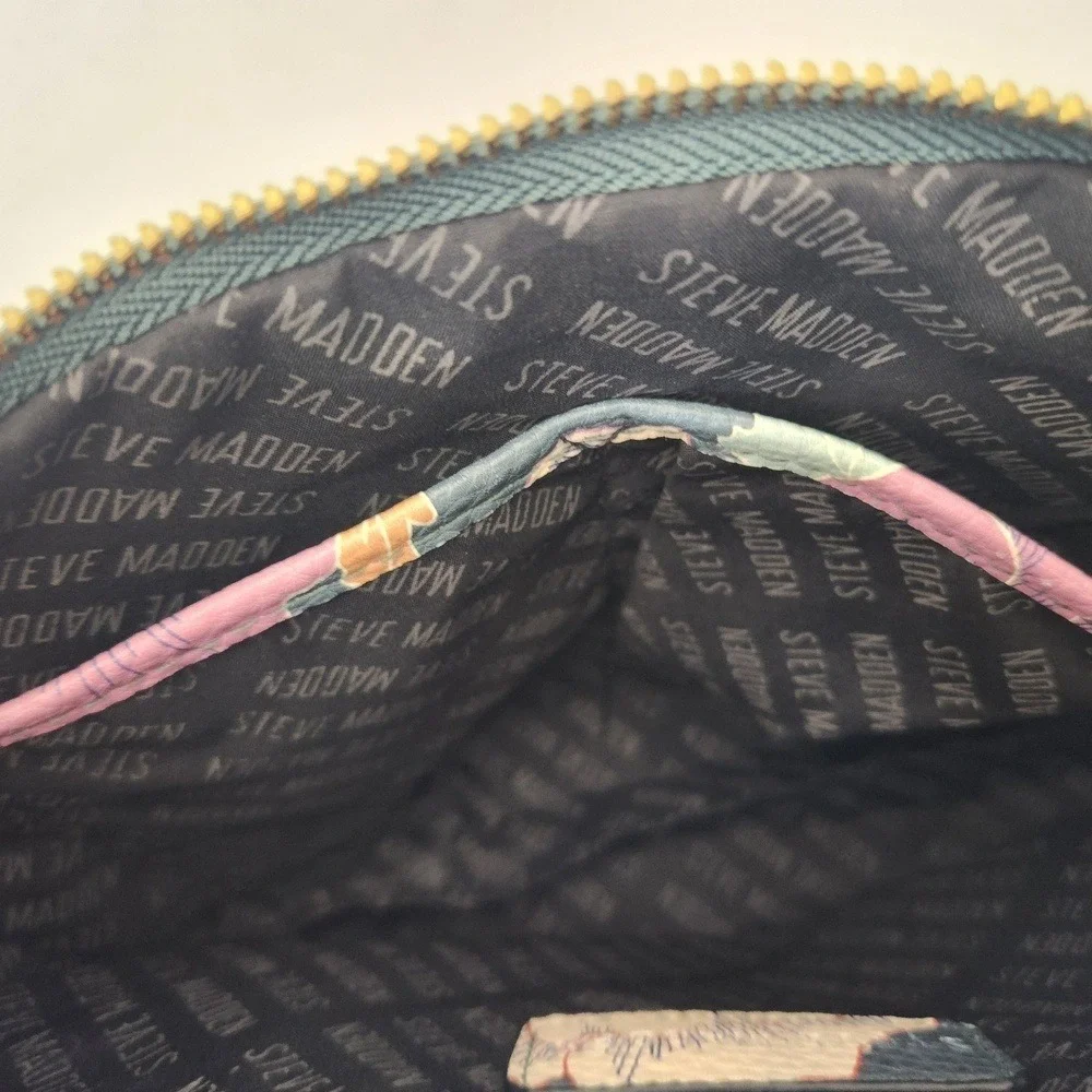 Steve Madden Clutch Bag Womens Size Standard Multicolor Floral Print Zipper - Picture 3 of 9